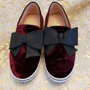 Kate Spade Delise Velvet Sneaker Bow